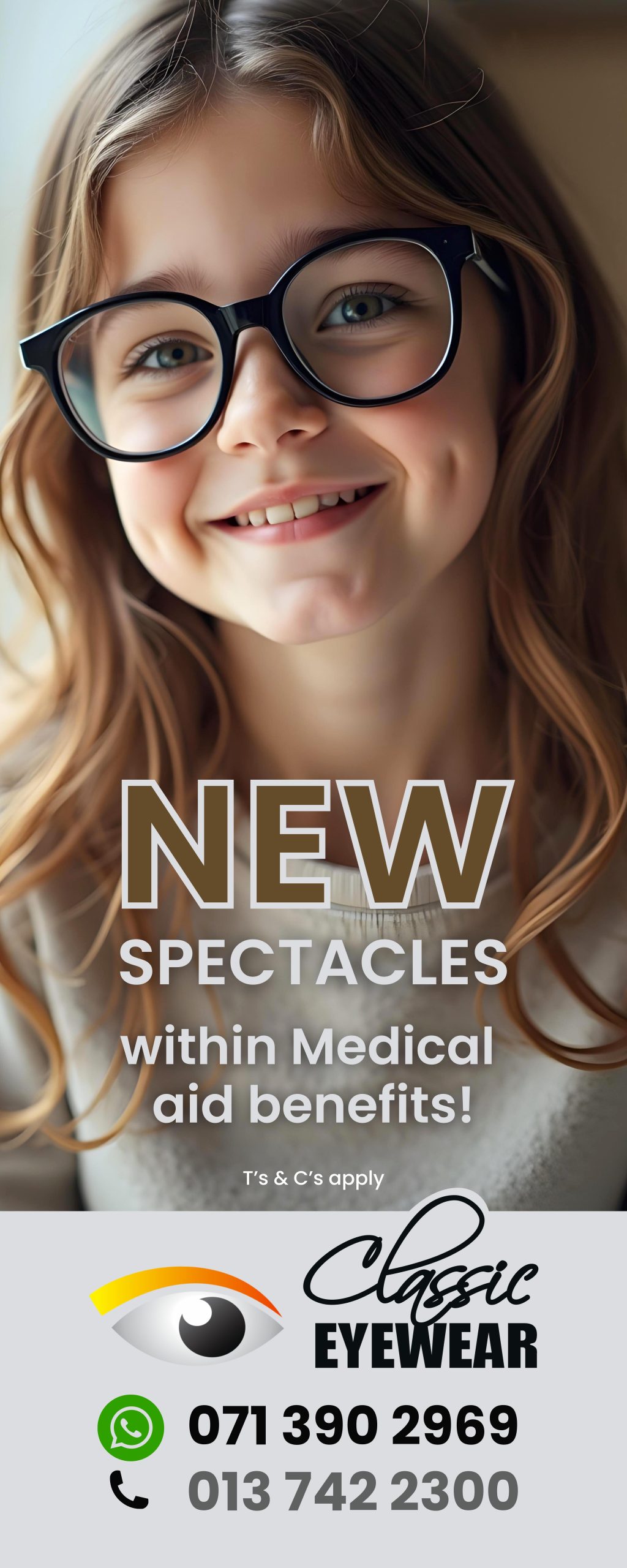New Spectacles Covered by Your Medical Aid!